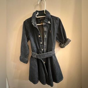 POLO Ralph Lauren. Toddler Belted Cotton Denim Shirtdress.